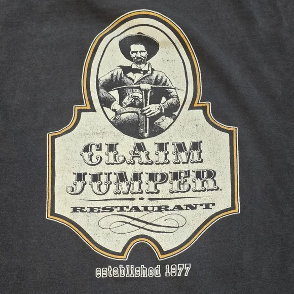 Vintage 90's Claim Jumper Restaurant Single Stitch Shirt Men's XL Retro Grunge - Picture 3 of 8